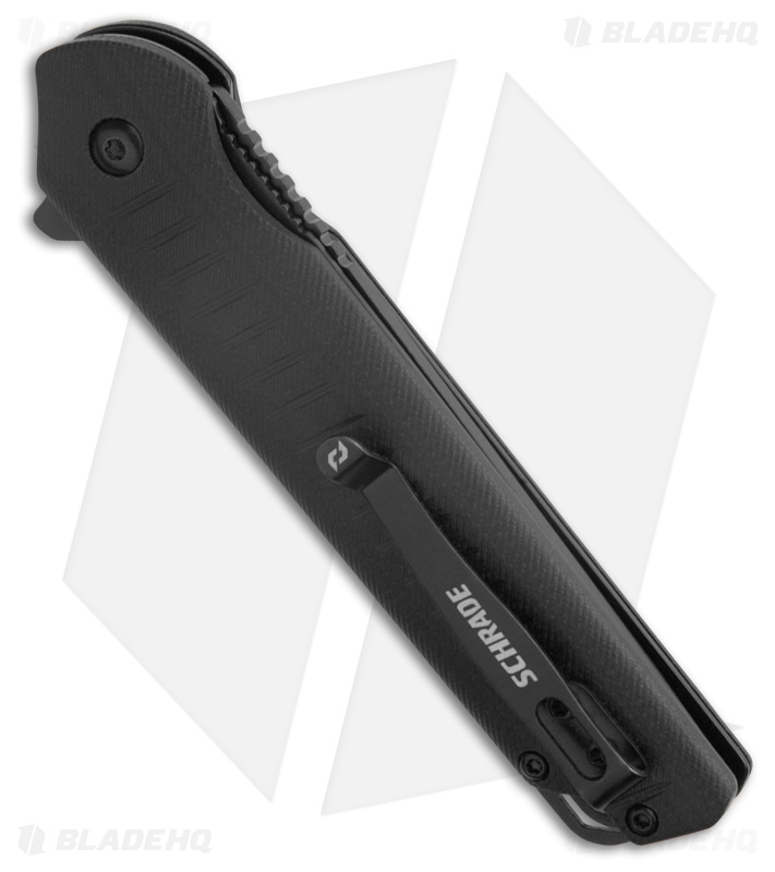 Schrade Steelhead Liner Lock Knife Black G-10 (3.5" Black)