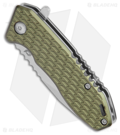 Schrade Tenacity Liner Lock Knife Green Aluminum (2.5" Satin)