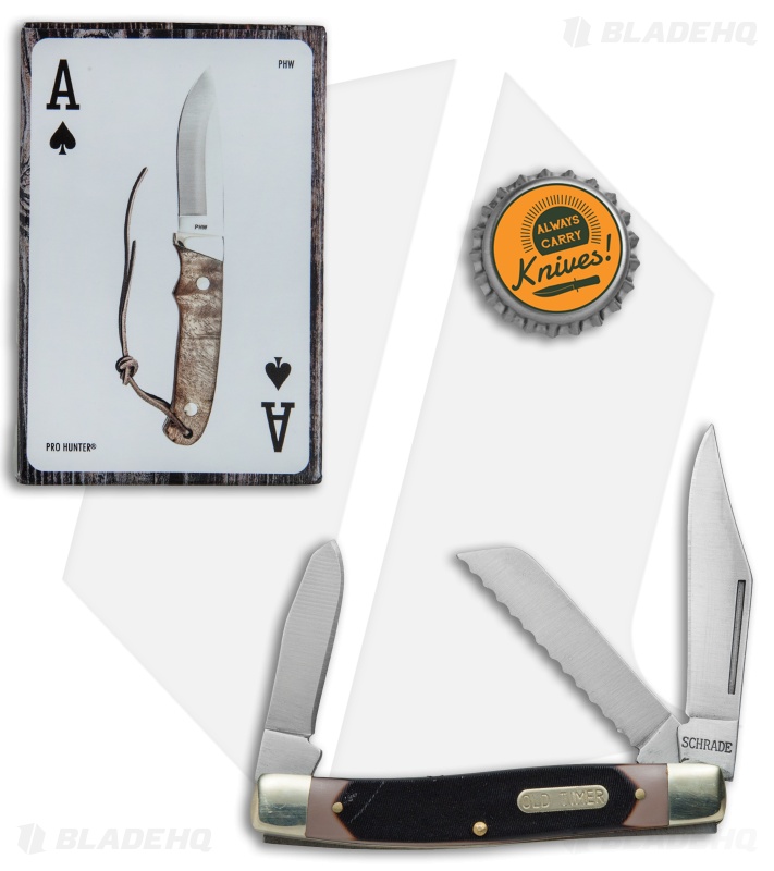Old Timer Blazer Pocket Knife & Card Combo Set