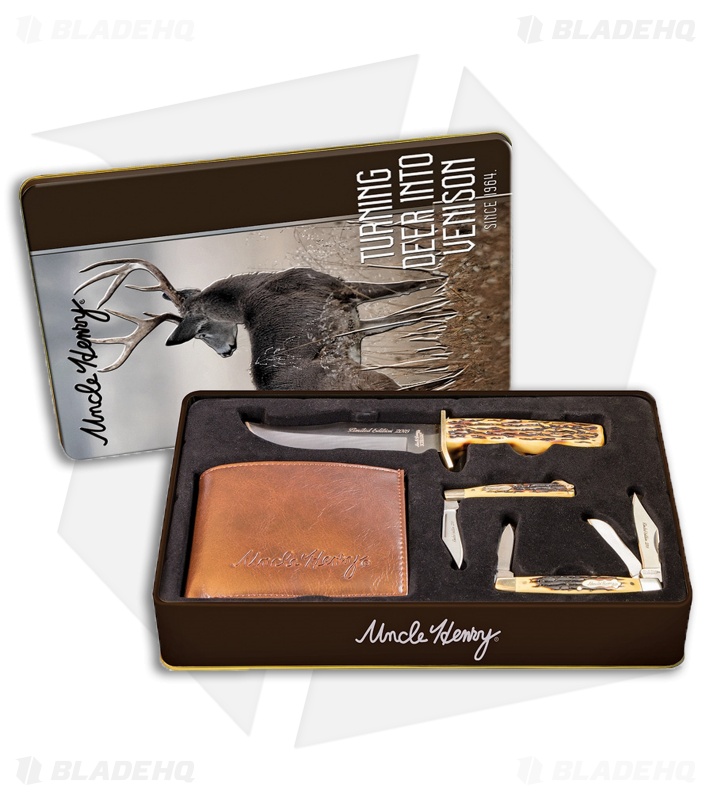 Schrade Uncle Henry Limited Edition Knife & Wallet Gift Set 