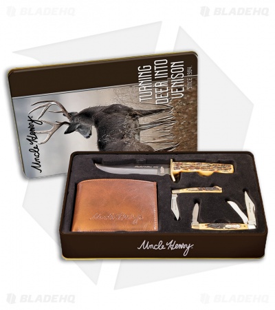 Schrade Uncle Henry Limited Edition Knife & Wallet Gift Set 