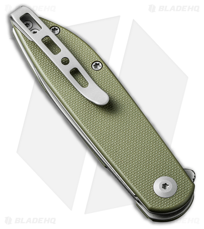 SENCUT Bocll II Liner Lock Knife OD Green (2.9" Stonewash) G-10 S22019-4