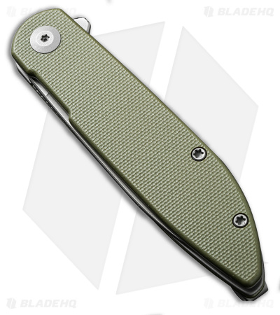SENCUT Bocll II Liner Lock Knife OD Green (2.9" Stonewash) G-10 S22019-4