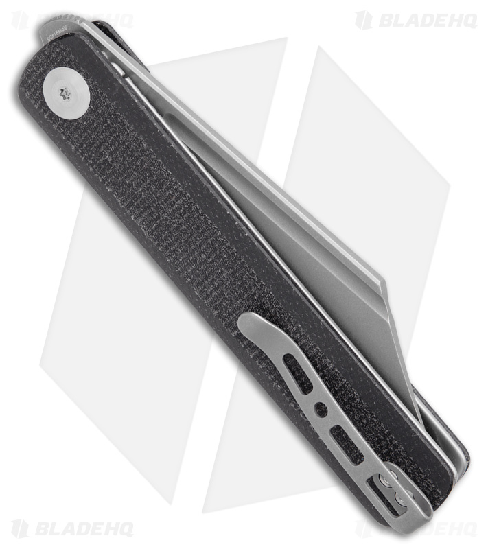 SENCUT Bronte Reverse Tanto Knife Black Micarta (3.38" Stonewashed) SA08A