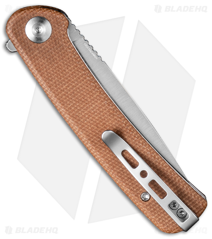 SENCUT Neches Liner Lock Knife Brown Micarta (3.2" Satin) SA09D