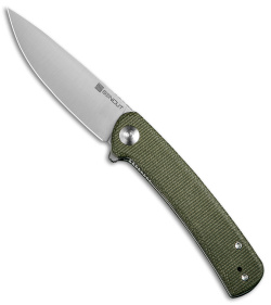 SENCUT Neches Liner Lock Knife Green Micarta (3.2" Satin) SA09C