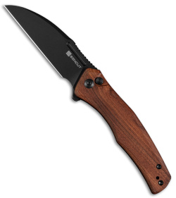 SENCUT Watauga Button Lock Knife Cuibourtia Wood (3.5" Black SW) S21011-4