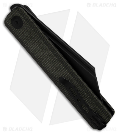 SENCUT Bronte Liner Lock Knife Dark Green Micarta (3.4" Black SW) SA08F