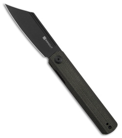 SENCUT Bronte Liner Lock Knife Dark Green Micarta (3.4" Black SW) SA08F