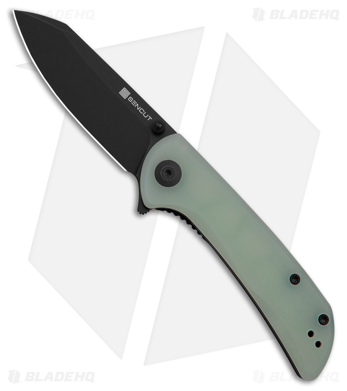 SENCUT Fritch Liner Lock Knife Natural G-10 (3" Black Stonewash) 