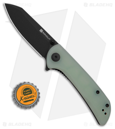 SENCUT Fritch Liner Lock Knife Natural G-10 (3" Black Stonewash) 