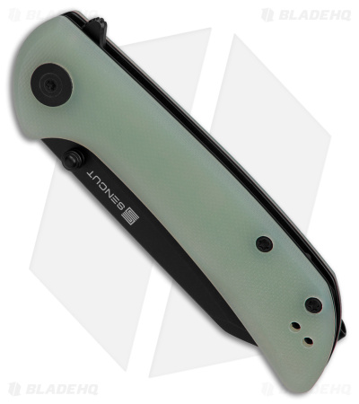 SENCUT Fritch Liner Lock Knife Natural G-10 (3" Black Stonewash) 