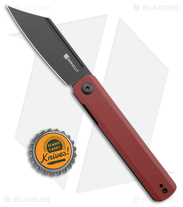 SENCUT Bronte Reverse Tanto Liner Lock Knife Burgundy G-10 (3.38" BW) SA08D
