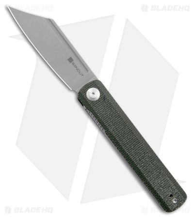 SENCUT Bronte Reverse Tanto Liner Lock Knife Green Micarta (3.38" SW) SA08B