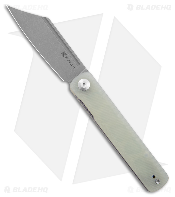 SENCUT Bronte Reverse Tanto Knife Natural G-10 (3.38" Stonewashed) SA08C