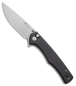 SENCUT Crowley Button Lock Knife Black Micarta (3.48" SW) S21012-2