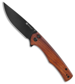 SENCUT Crowley Button Lock Knife Guibourtia Wood (3.48" BW) S21012-5