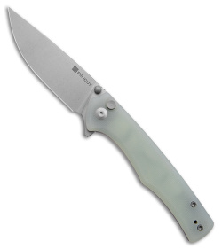 SENCUT Crowley Button Lock Knife Natural G-10 (3.48" SW) S21012-1