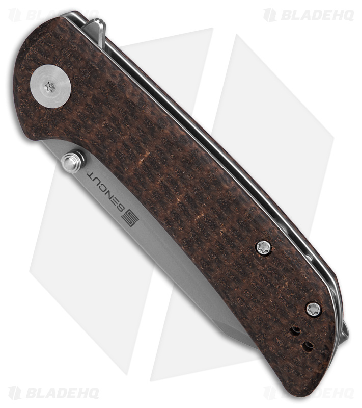 SENCUT Fritch Liner Lock Knife Brown Matrix Micarta (3" Stonewash)