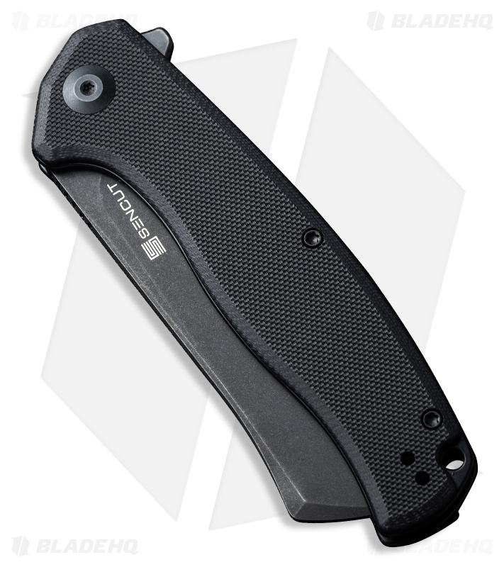 SENCUT Traxler Liner Lock Flipper Knife Black G-10 (3.49" Black) S20057-1