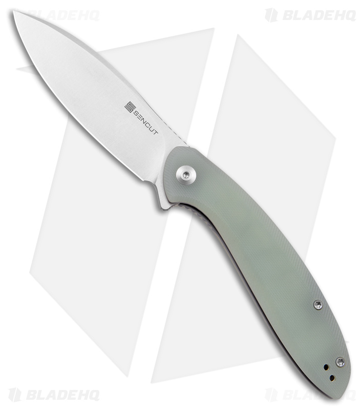 SENCUT San Angelo Liner Lock Flipper Knife Natural G-10 (3.48" Satin) S21003-2