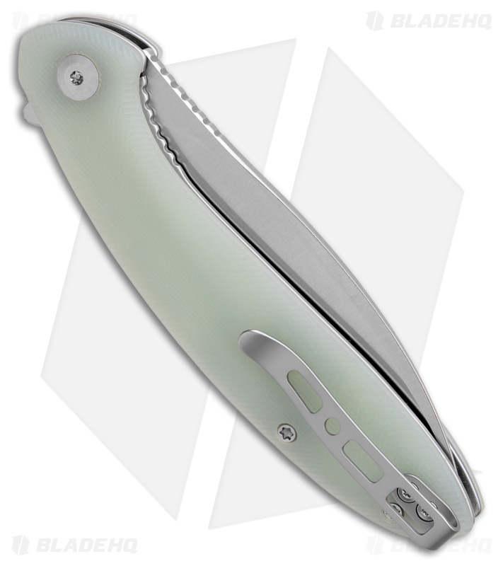 SENCUT San Angelo Liner Lock Flipper Knife Natural G-10 (3.48" Satin) S21003-2