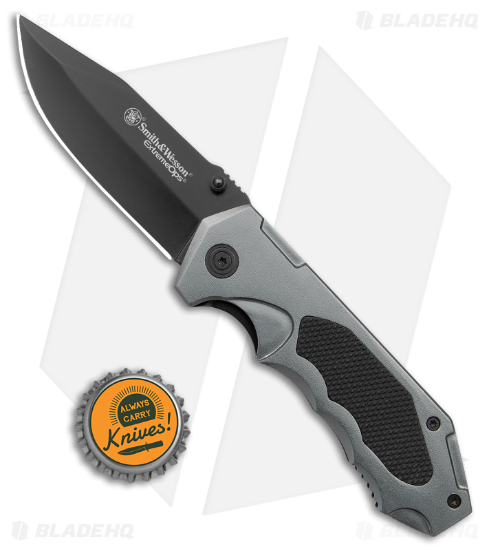 Smith & Wesson Extreme Ops Liner Lock Knife Black/Gray (3.4" Black)