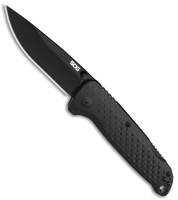 SOG Adventurer LB Blackout Lock Back Knife GFN Black (3.00" Black) 13110157