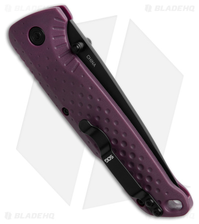 SOG Adventurer LB Lock Back Knife GFN Purple/Black (3" Black) 13110457