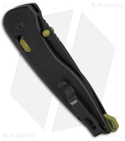 SOG Aegis AT Spring Assisted Tanto Knife Black (3.1" Black)