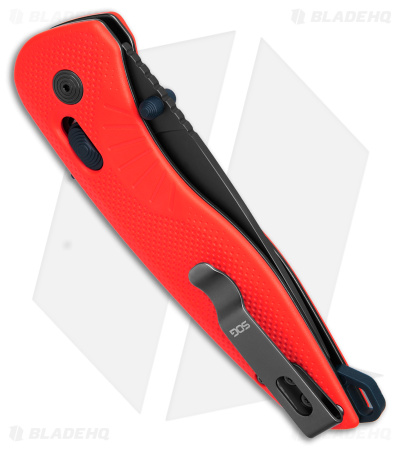 SOG Aegis AT Spring Assisted Tanto Knife Rescue Red GRN (3.1" Black)