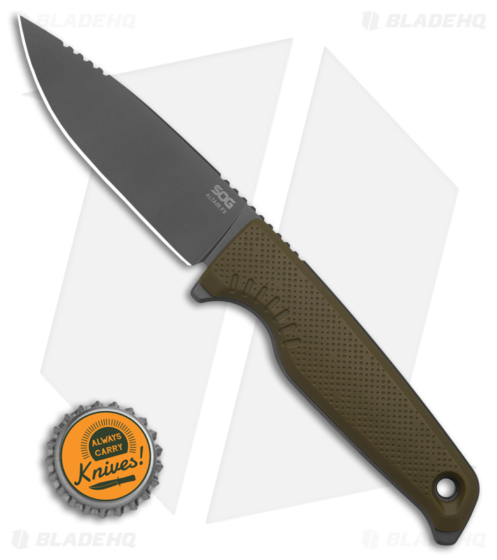 SOG Altair FX Fixed Blade Knife Field Green (3.4" Black) 17-79-03-57