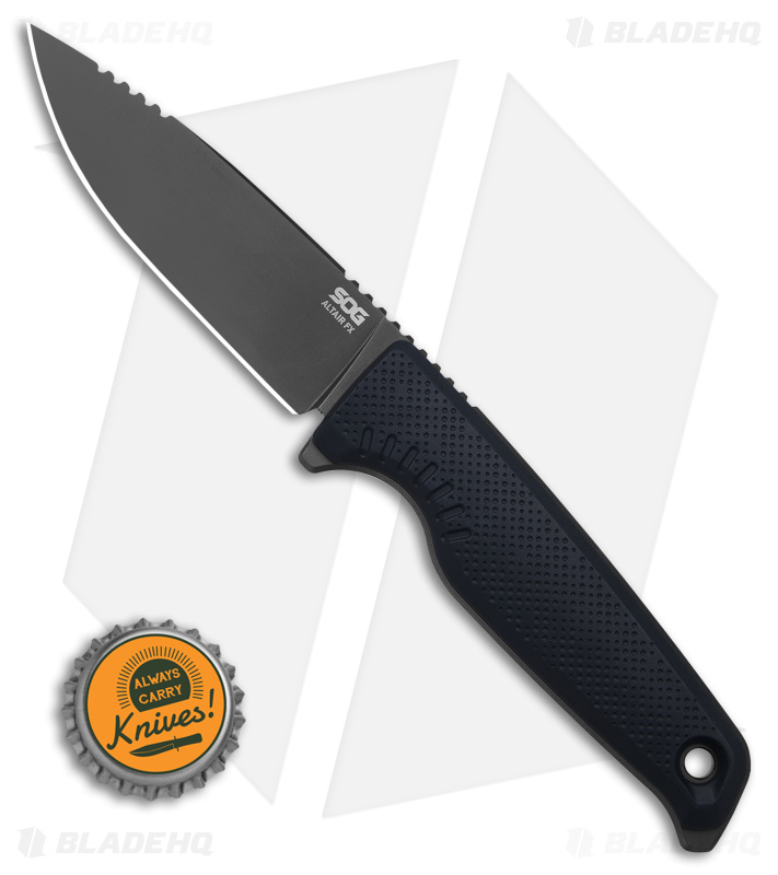 SOG Altair FX Fixed Blade Knife Squid Ink Black (3.4" Black) 17-79-01-57