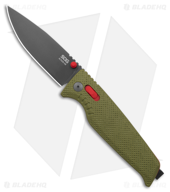 SOG Altair XR Lock Folding Knife Field Green GRN - Blade HQ