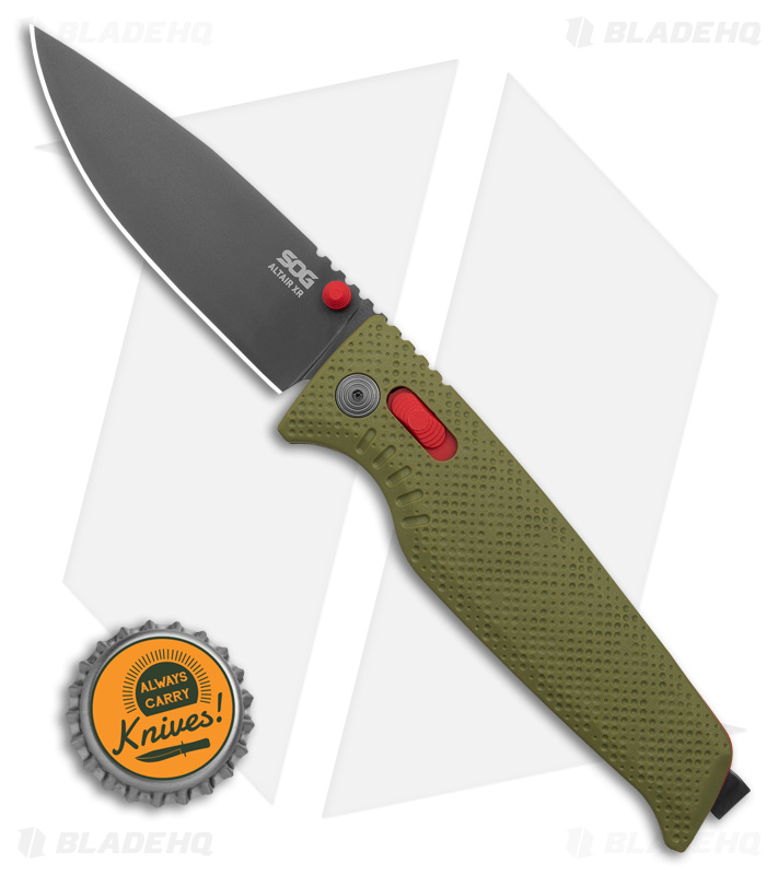 SOG Altair XR Lock Folding Knife Field Green GRN (3.2" Gray) 12-79-03-57