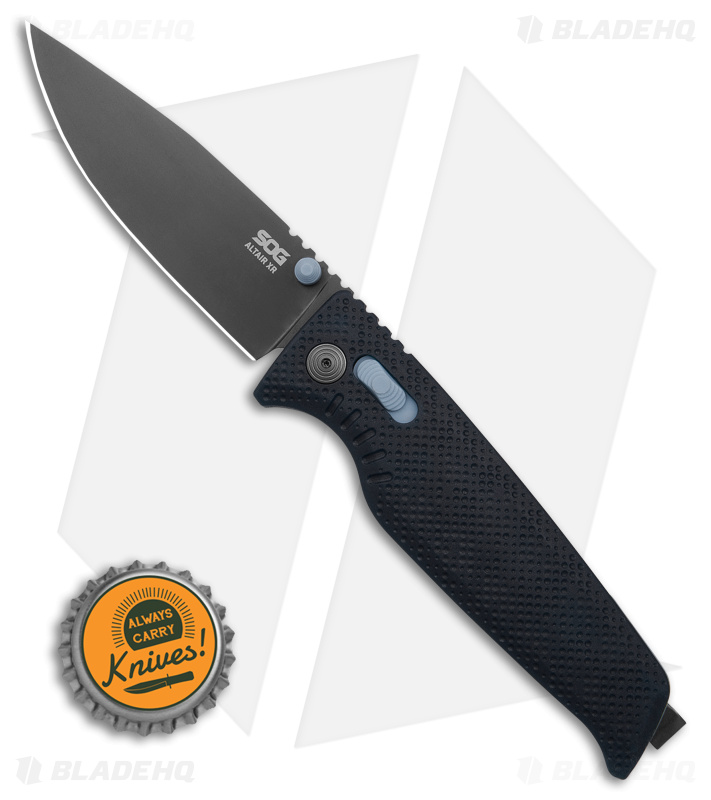 SOG Altair XR Lock Folding Knife Squid Ink Black/Blue Nylon (3.2" Black)