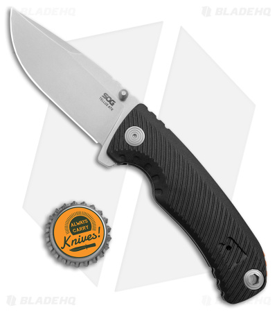 SOG Tellus ATK Assisted Frame Lock Knife Blaze Black w/ Orange (3.2" SW) 