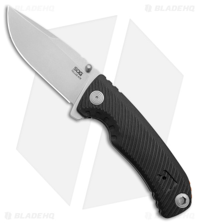 SOG Tellus ATK Assisted Frame Lock Knife Blaze Black w/ Orange (3.2" SW) 