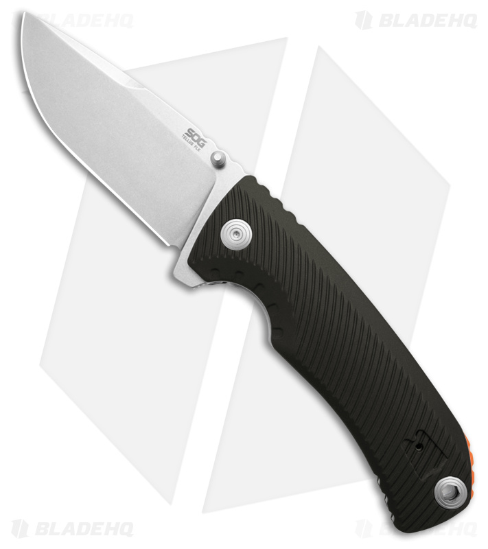 SOG Tellus Frame Lock Knife OD Green FRN - Blade HQ