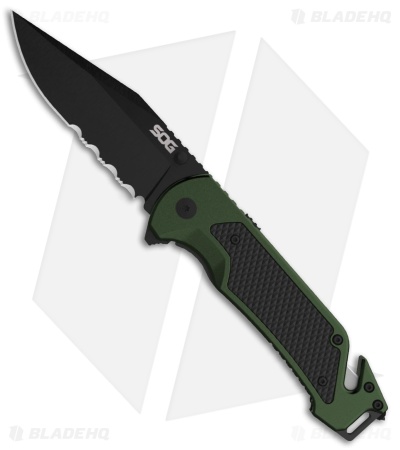 SOG Escape ATK 2.0 Liner Lock Knife OD Green/Black Aluminum