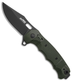 SOG Seal XR Flipper Knife OD Green FRN (3.9" Black S35VN) BHQ Exclusive