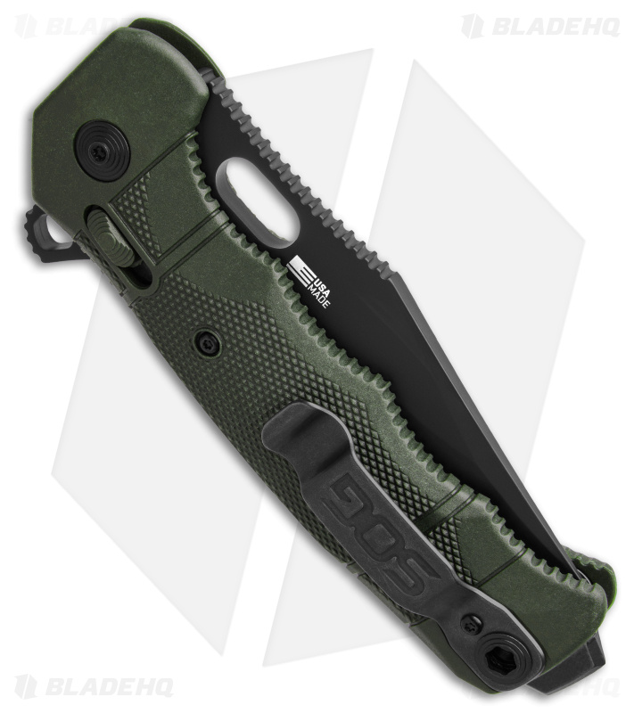 SOG Seal XR XR Lock Black Polymer Clip Point Black S35VN