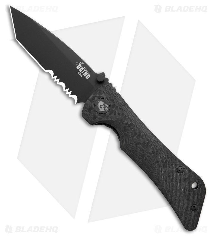 Southern Grind Spider Monkey Liner Lock Knife Carbon Fiber (3.25" Black Serr)