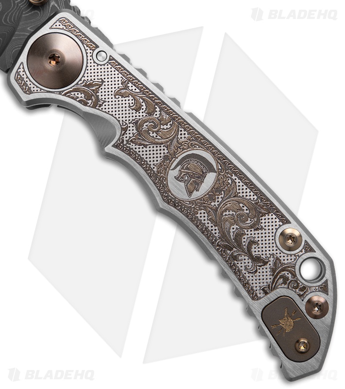 増殖するクリボー　オーバーフレーム プリズマ 2枚セット【ローダー発送】 Spartan Blades Harsey Frame Lock Knife Flourishes (Damascus)