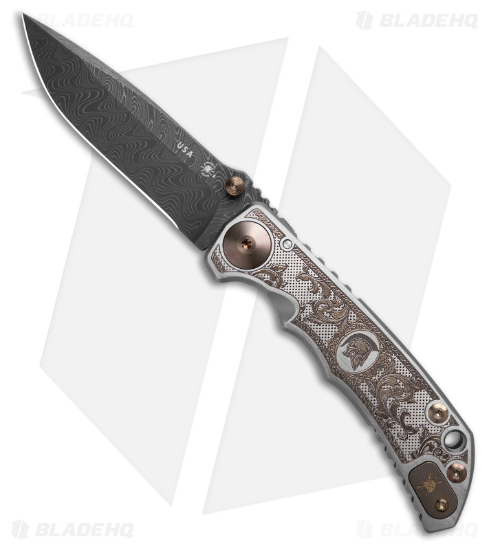 Spartan Blades Harsey Frame Lock Knife Flourishes (Damascus)
