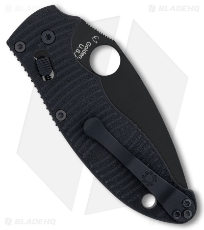 Spyderco Manix 2 Salt Ball Bearing Lock Knife Black G-10 (3.4" Black MagnaCut)