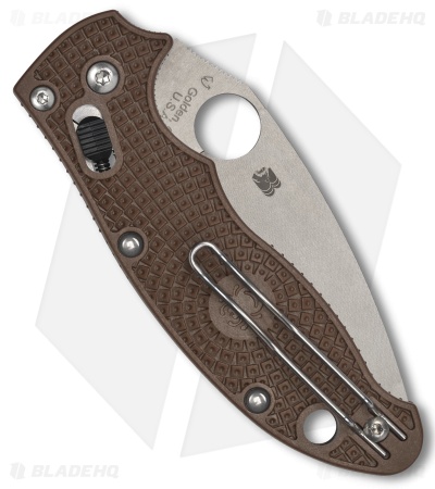 Spyderco Manix 2 Lightweight Ball Bearing Lock Knife Brown FRCP (3.4" Satin 15V)
