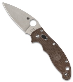 Spyderco Manix 2 Lightweight Ball Bearing Lock Knife Brown FRCP (3.4&quot; Satin 15V) | 223188