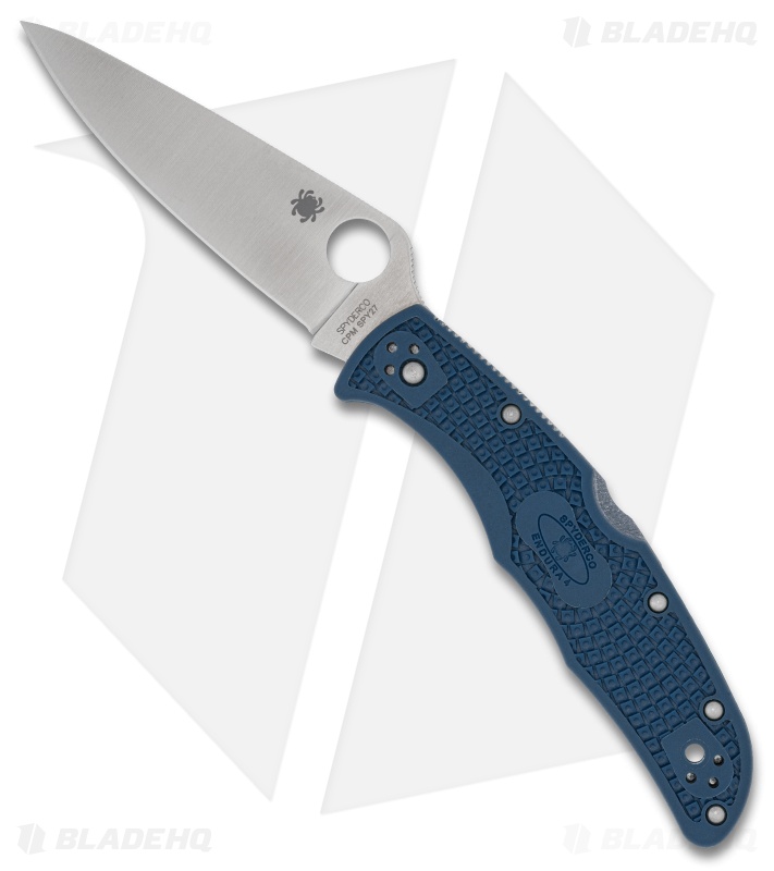 Spyderco Endura 4 Lockback Knife Cobalt Blue FRN (3.75" Satin SPY27) C10PCBL