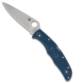 Spyderco Endura 4 Lockback Knife Cobalt Blue FRN (3.75" Satin SPY27) C10PCBL